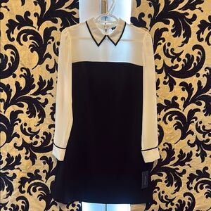 Elegant Black and White Women's Dress